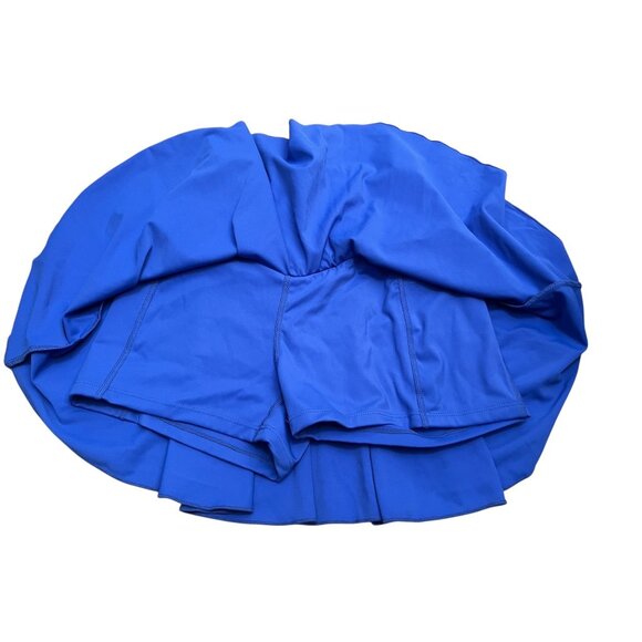 Halara Cloudful Air Flare Tennis Skirt Sz XS Aster Blue Crossover 2-in-1 Side Po - Picture 3 of 11